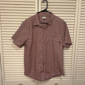 Columbia Men's Red White & Blue Checkered Button Down Shirt Size Large